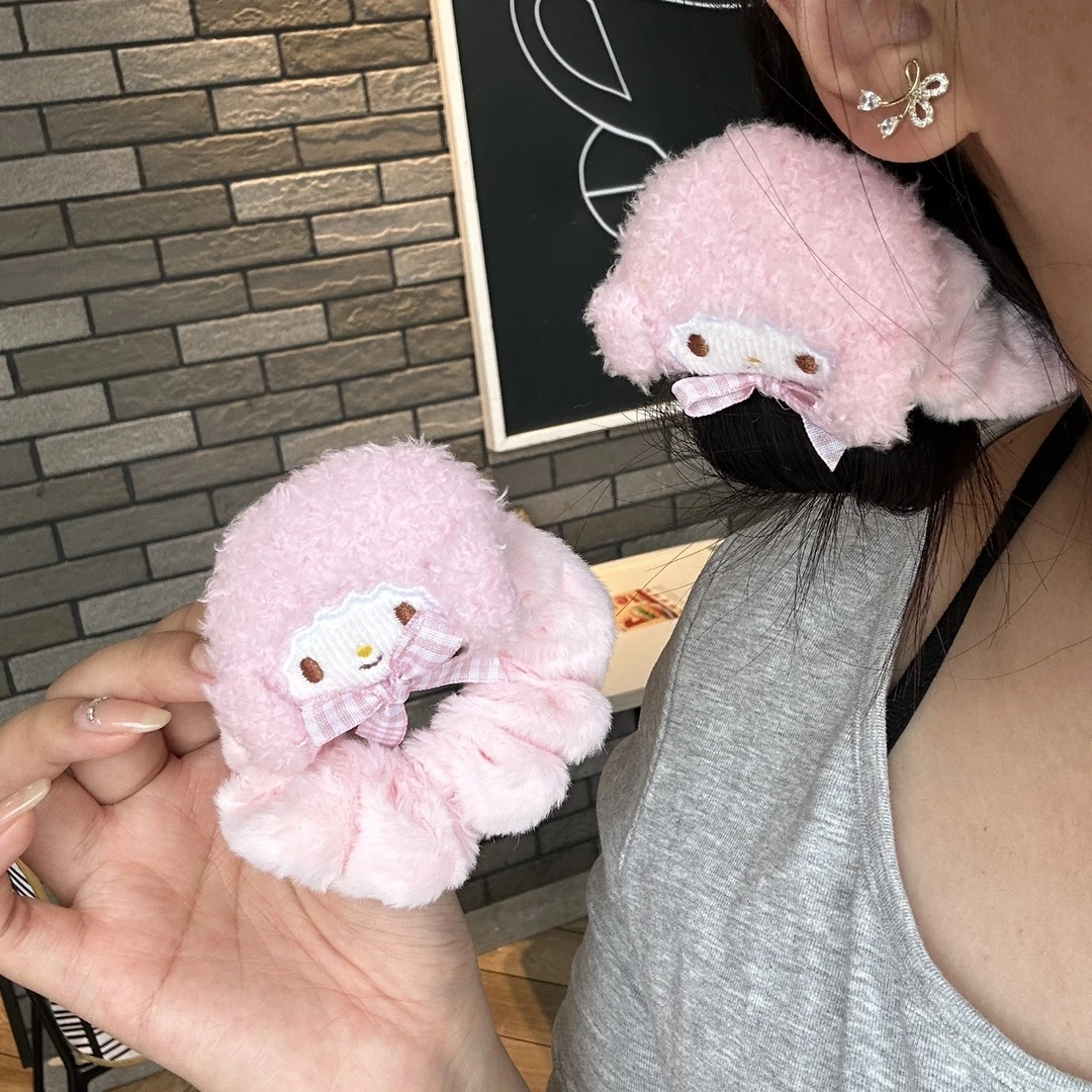 可爱piano小羊毛茸茸发夹发圈少女心大肠发圈小清新学生百搭发饰