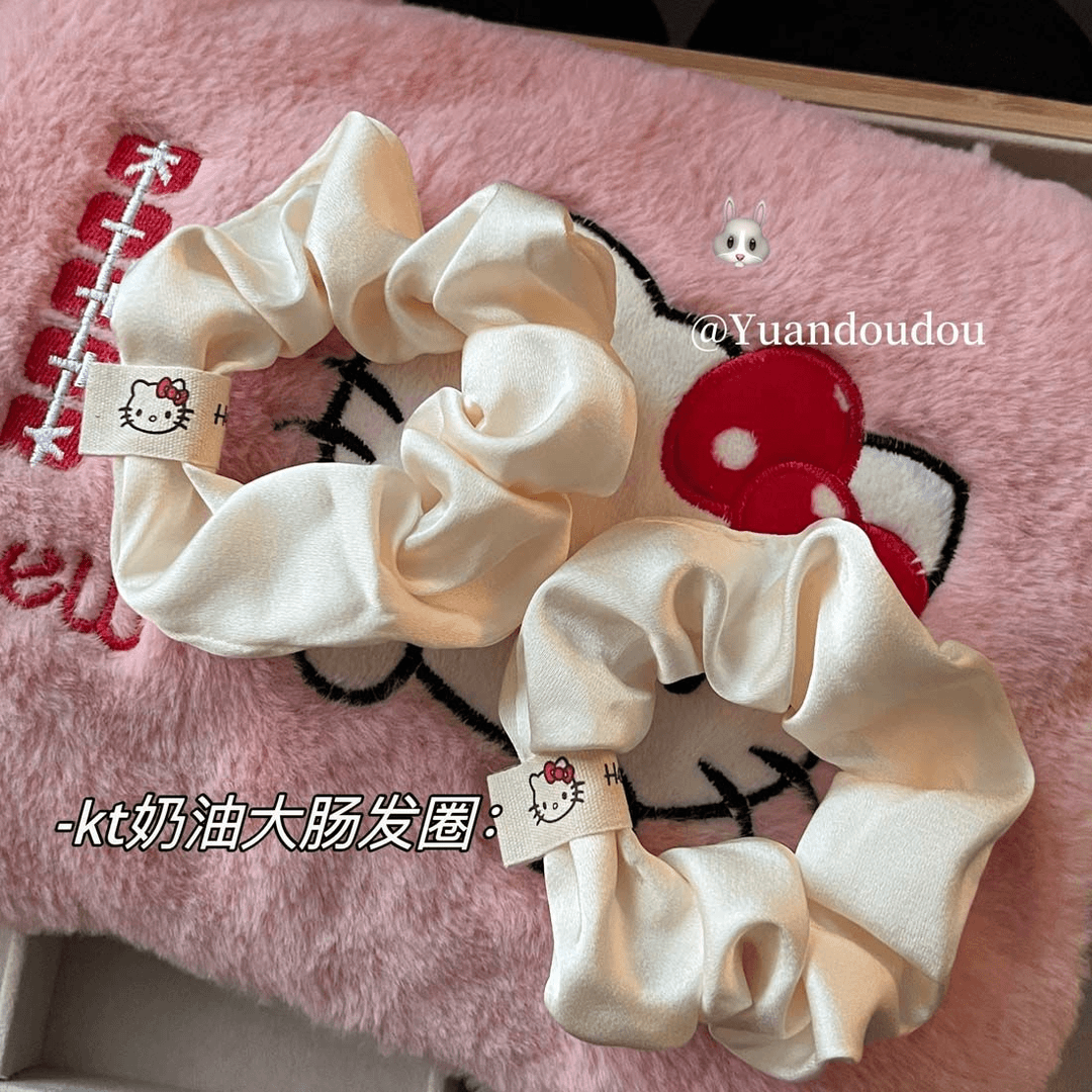 日韩简约kt大肠发圈新款ins少女心可爱发绳百搭日系刘海卡通头饰