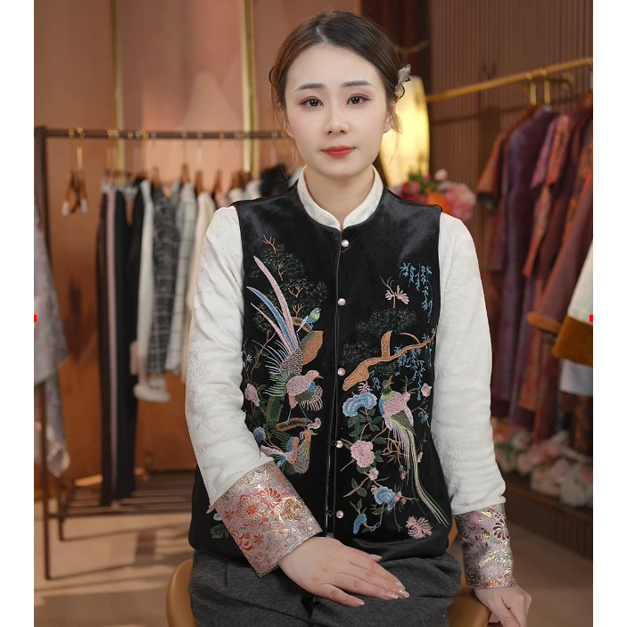 《 鸣春-马甲》新中式提花休闲百搭国风马甲