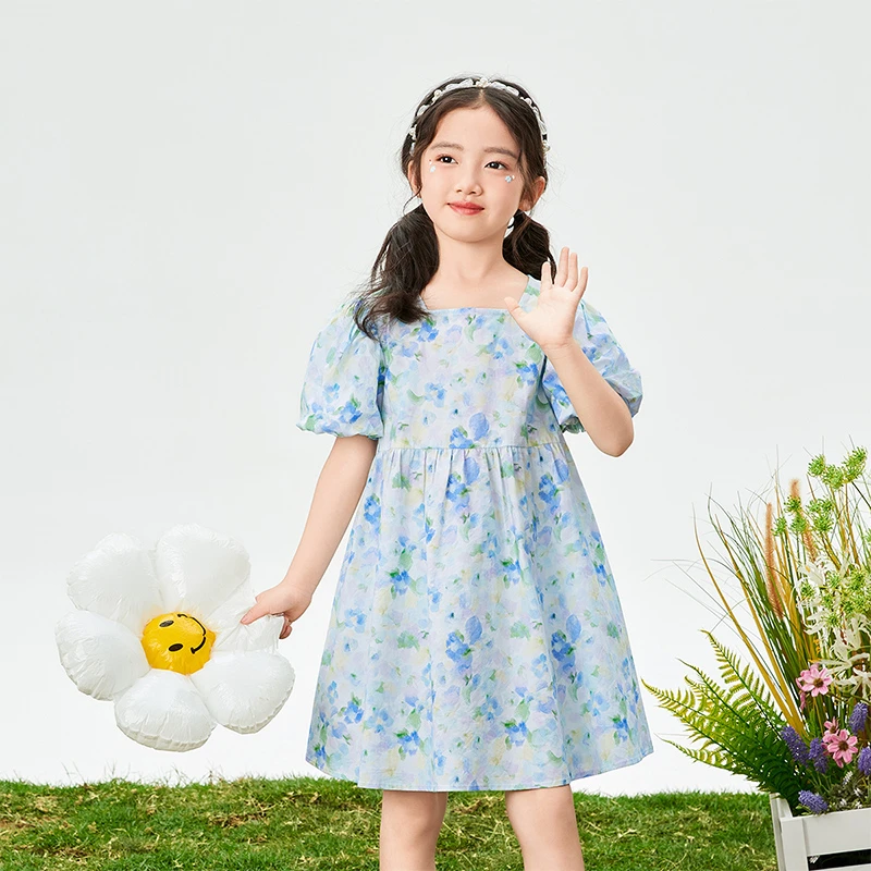 【碎花长裙】女童公主泡泡袖连衣裙新款洋气时尚甜美裙子3842064