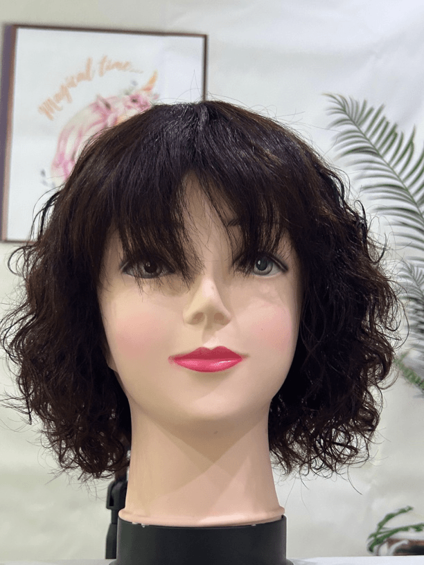 时尚羊毛卷假发，遮白发，显年轻