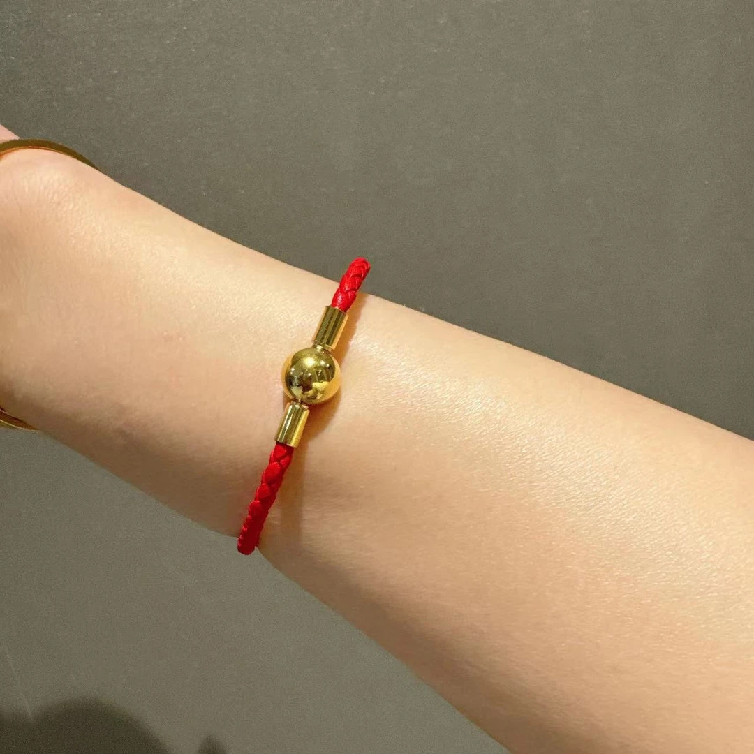 非金属布艺手链 龙年简约手工编织小红绳