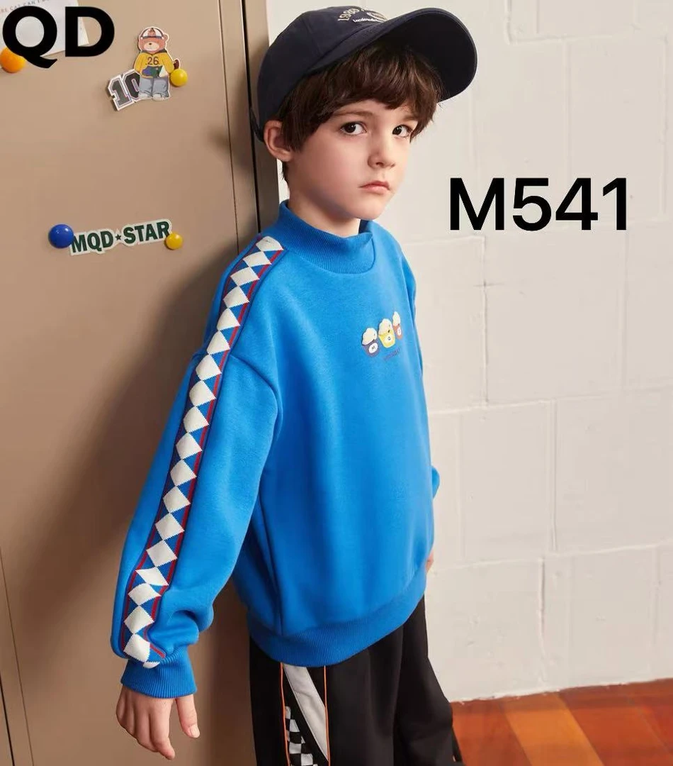 M541马家蓝色加绒卫衣