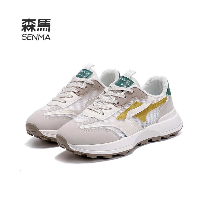 SENMA/森马休闲时尚运动百搭2024夏季网面透气潮流轻便软底老爹鞋