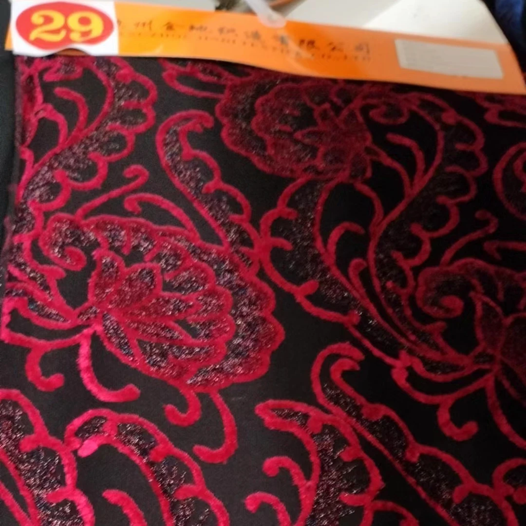 29~35号空气层蕾丝旗袍面料不起球不掉色