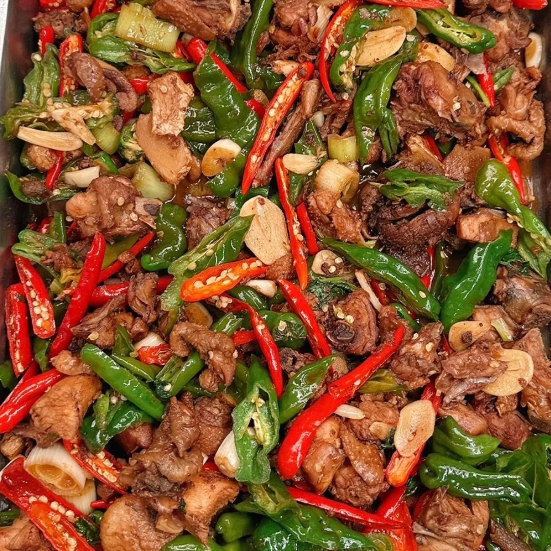 枣庄辣子鸡.老贾辣子鸡.真空包装.新鲜山东正宗炒鸡.1500g.送煎饼
