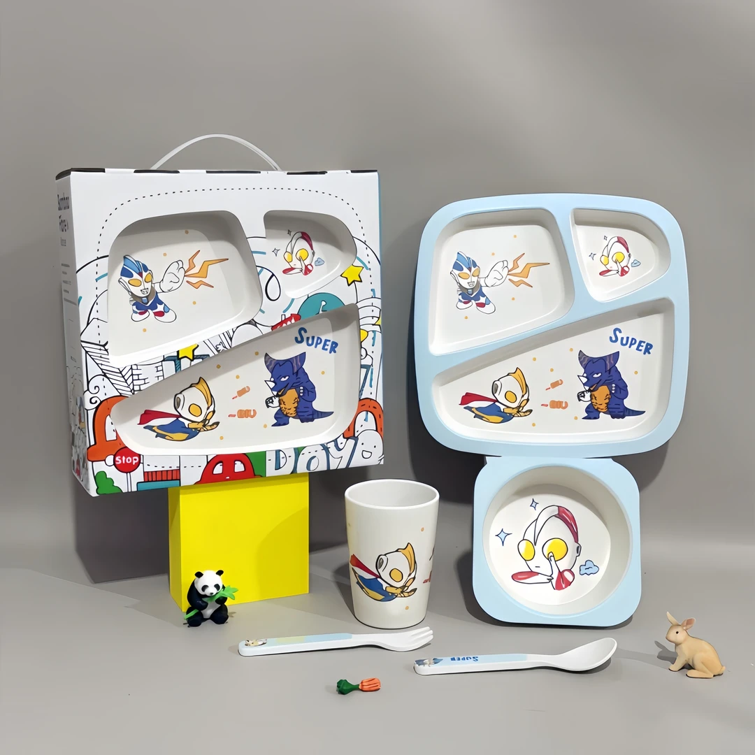 儿童餐具套装盘碗杯 宝宝卡通餐具餐盘吃饭家用碗让宝宝爱上吃饭