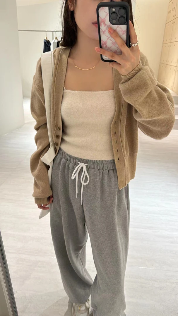 【EVERYAS】韩系ins纯色百搭韩系时尚软糯秋冬兔毛吊带