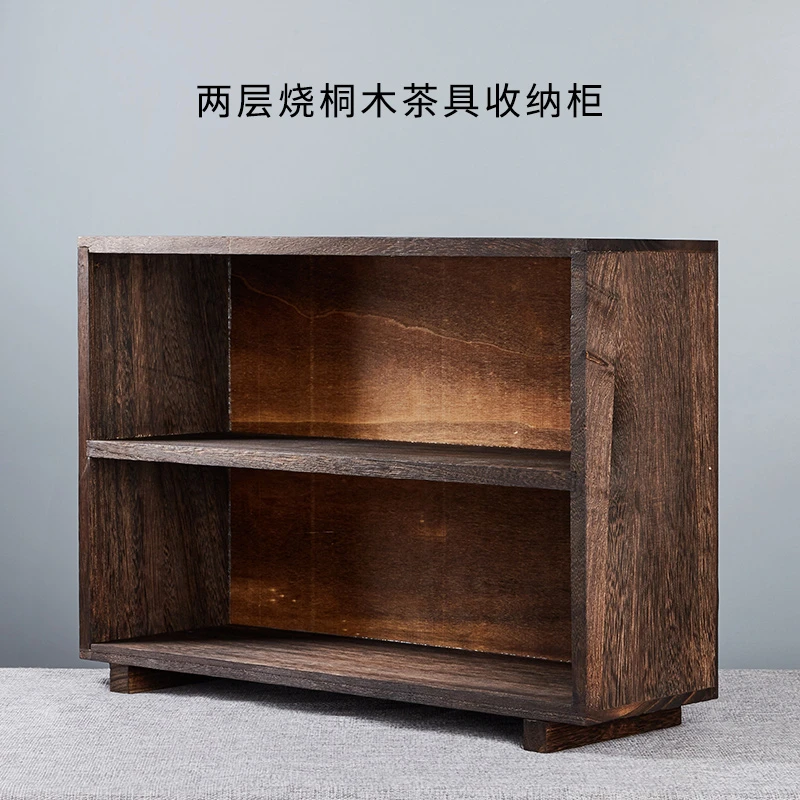 容山堂实木展示茶杯架茶具防尘收纳柜家用置物架子小博古架茶柜