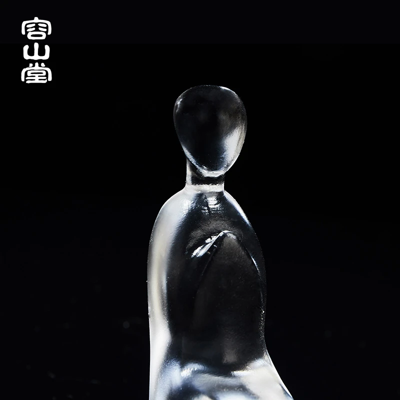 容山堂琉璃茶宠物摆件无相小生变色透明精品可养中式茶玩茶具配件