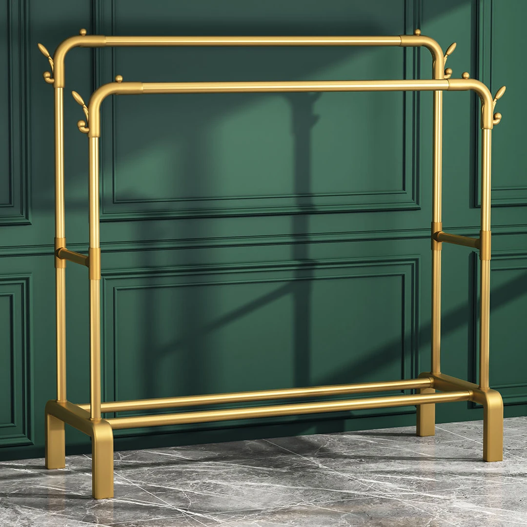 洛妖晾衣架落地立式衣架卧室挂衣服架子阳台简易晾衣杆宿舍衣帽架