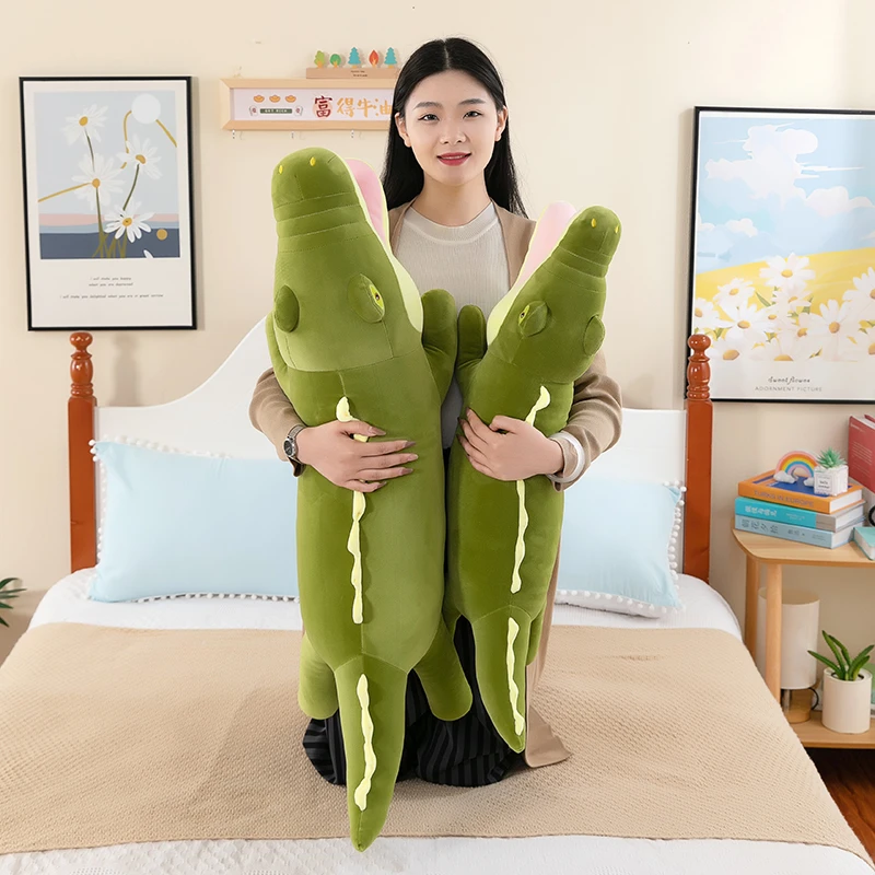 鳄鱼毛绒玩具抱枕 陪伴 礼物 柔软亲肤 舒适 可爱 填充 呆萌