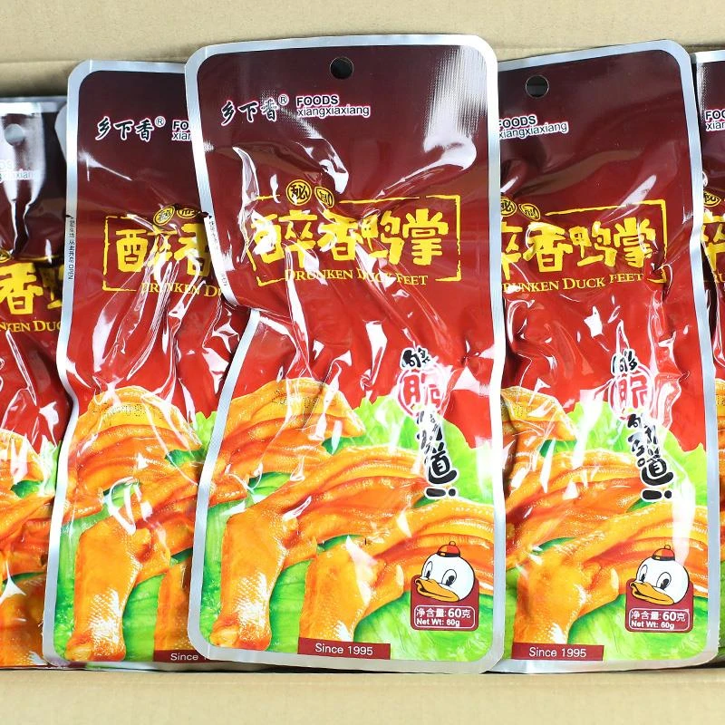 温州特产乡下香醉香鸭掌*香辣味零小吃醋泡鸭爪鸭脚笋0g