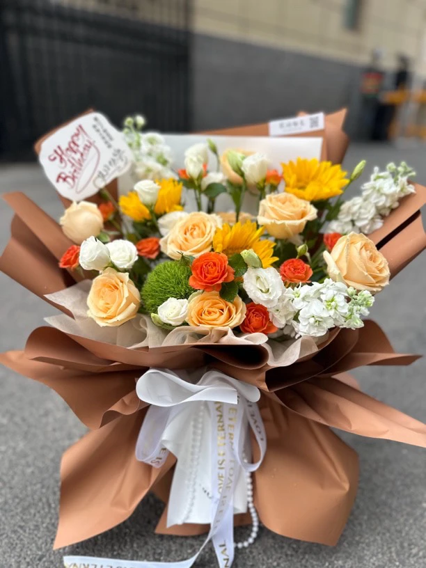男士花束老人花束探望花束永济同城鲜花速递送货上门小时达