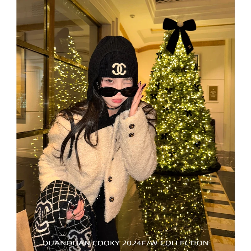 圈圈cooky【12.09 20点上新】米兰情书 翻领小香风外套短裤L0518A