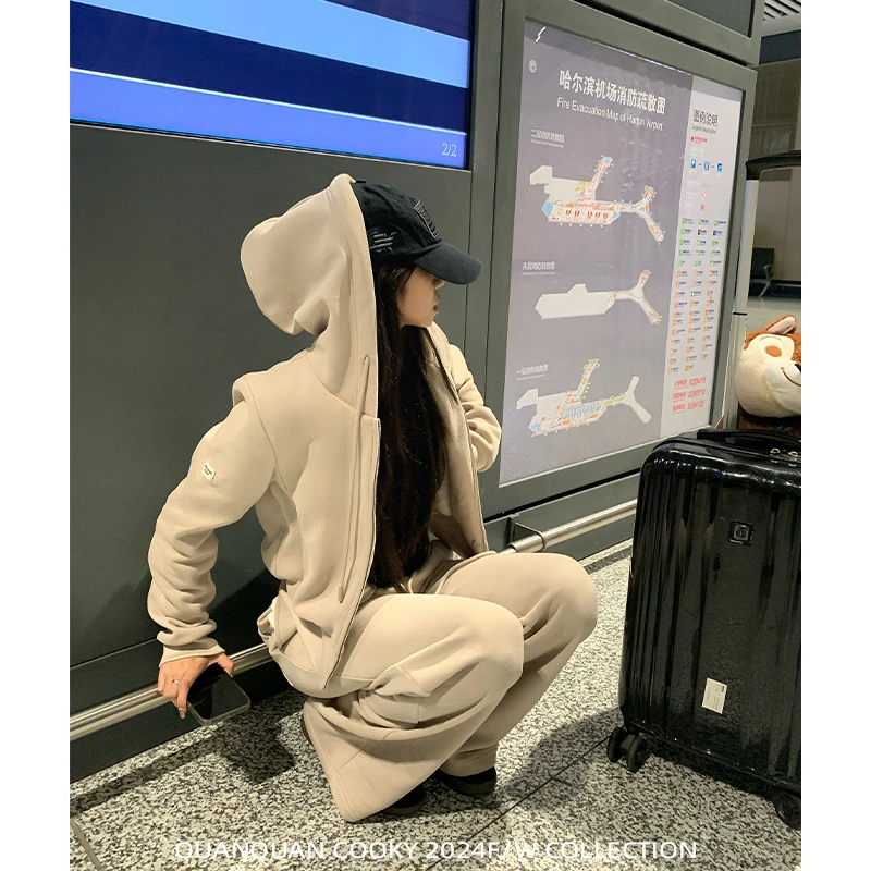 圈圈cooky   休闲diary 休闲显瘦卫衣长裤两件套