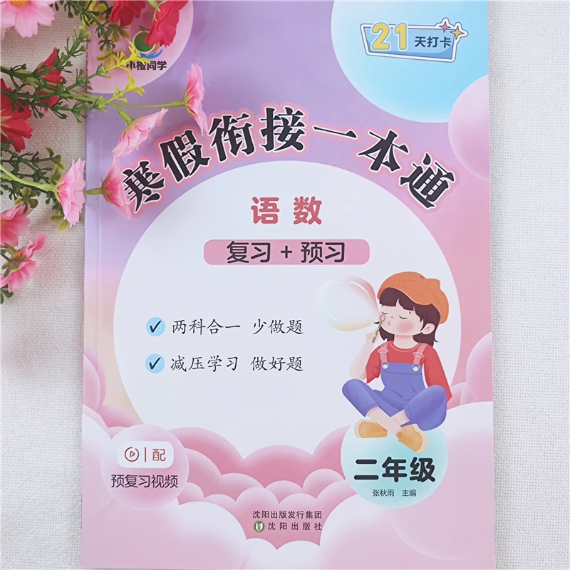寒假衔接一本通二年级寒假作业本人教版语数寒假复习预习衔接教材
