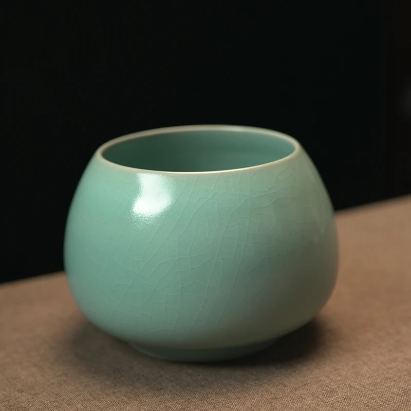 汝誉天下清凉寺汝官窑鸡心钵茶洗水洗汝州汝瓷汝窑茶具摆件