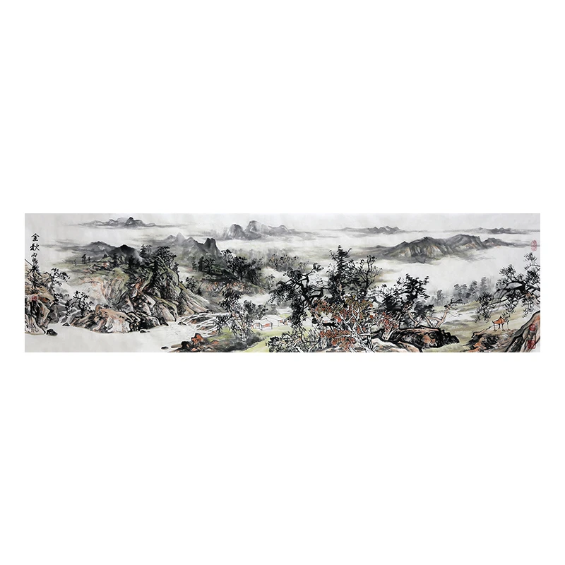 【墨华斋】全星恒 180x48cm无框 多款写意国画山水作品客厅书画装饰