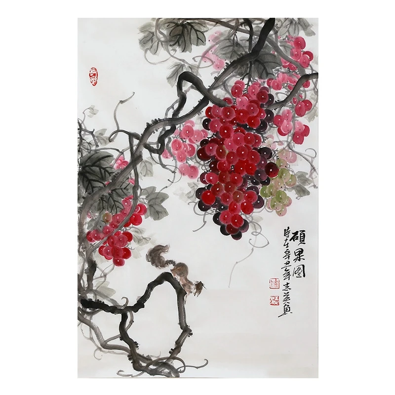 【墨华斋】陈志英 45x68cm无框 多款 国画手绘作品花鸟字画葡萄挂画