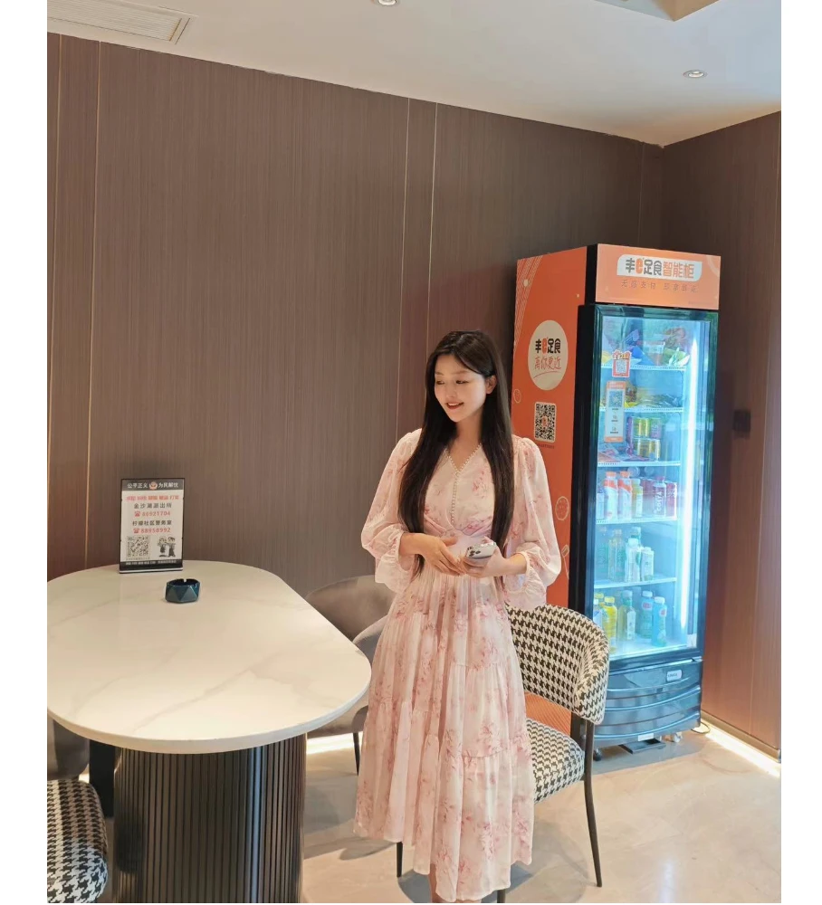 花哥【豆蔻庄园】高级感气质收腰显瘦气质仙女温柔风连衣裙6.3