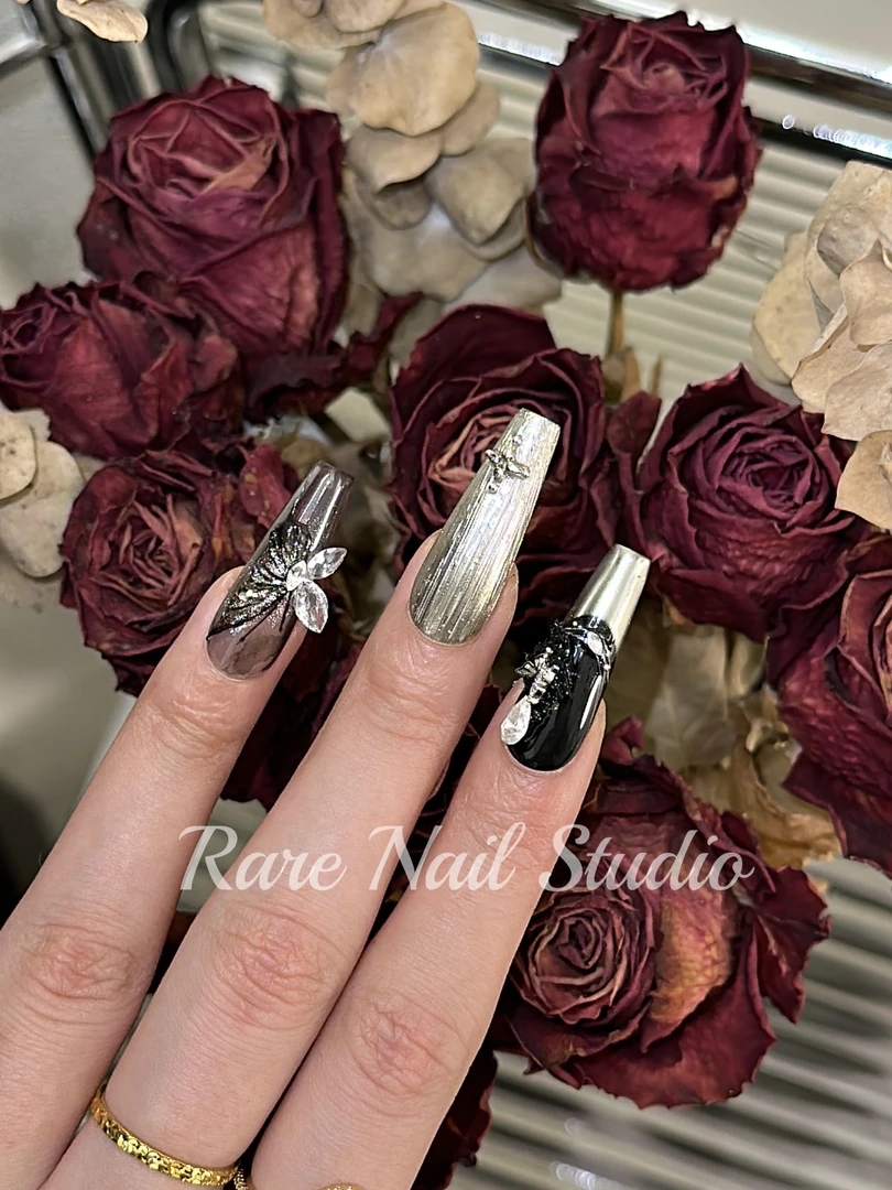 【暗黑骑士】rarenailstudio纯手工穿戴甲