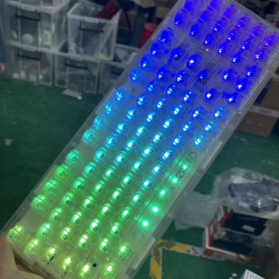 95新 machenike/机械师 机械师K500F全透三模无线机械键盘