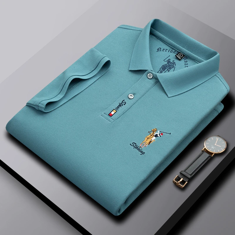 外贸大牌正品保罗Polo衫男短袖T恤宽松纯棉商务翻领夏季高端半袖