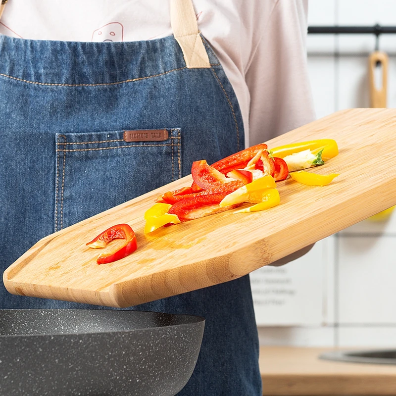 【悦味】悦味斜面凹槽商用竹菜板切菜案板实心防油溅砧板家用日式
