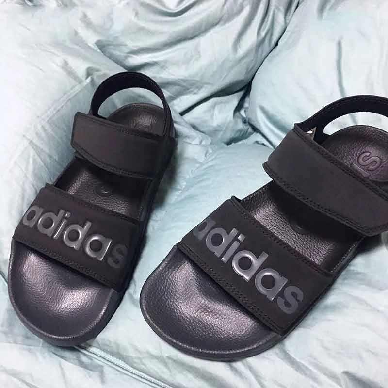 adidas阿迪达斯夏季男鞋女鞋轻便魔术贴露趾沙滩鞋运动凉鞋FY8649