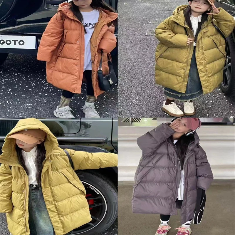 314儿童时尚休闲长款连帽羽绒服-47/48B2