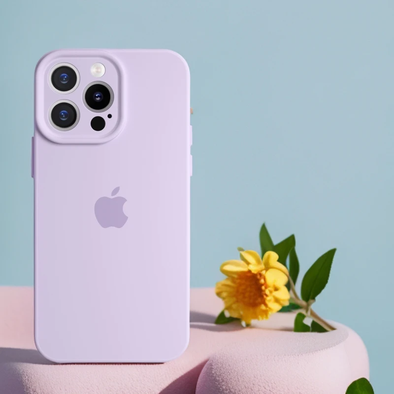 适用于苹果16防摔iPhone15Promax真液态硅胶14/13/12紫丁香11软壳