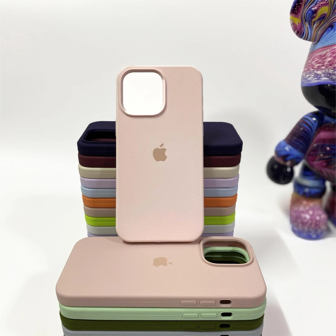 打工人优选苹果15ProMax液态硅胶iPhone14防摔13/12多巴胺粉白色