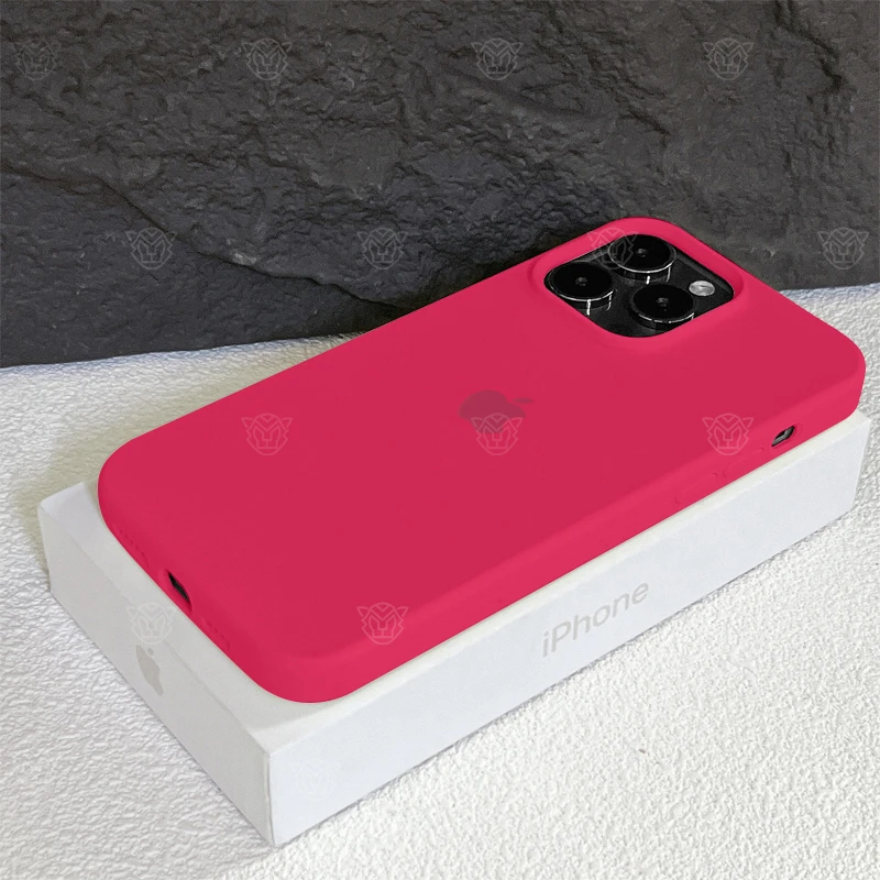 新款玫红色适用iPhone15ProMax手机壳液态硅胶苹果14/13/12通用XR