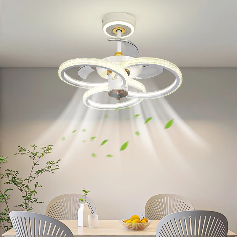 北欧风扇吊灯温馨创意护眼餐厅灯简约现代网红吧台灯广东中山灯具