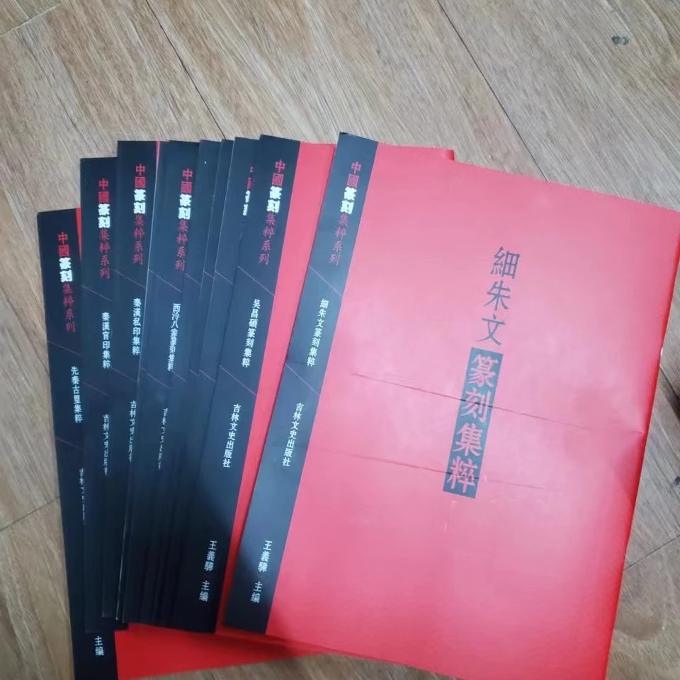 书角磨损，红皮 中国篆刻集粹10本合拍