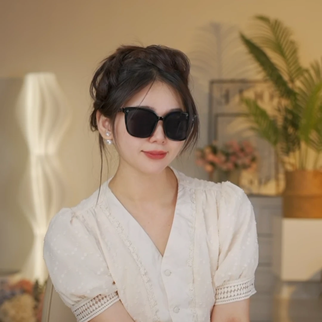 2024夏季新款女士太阳帽高级感时尚百搭墨镜遮阳出游搭配黑色防晒