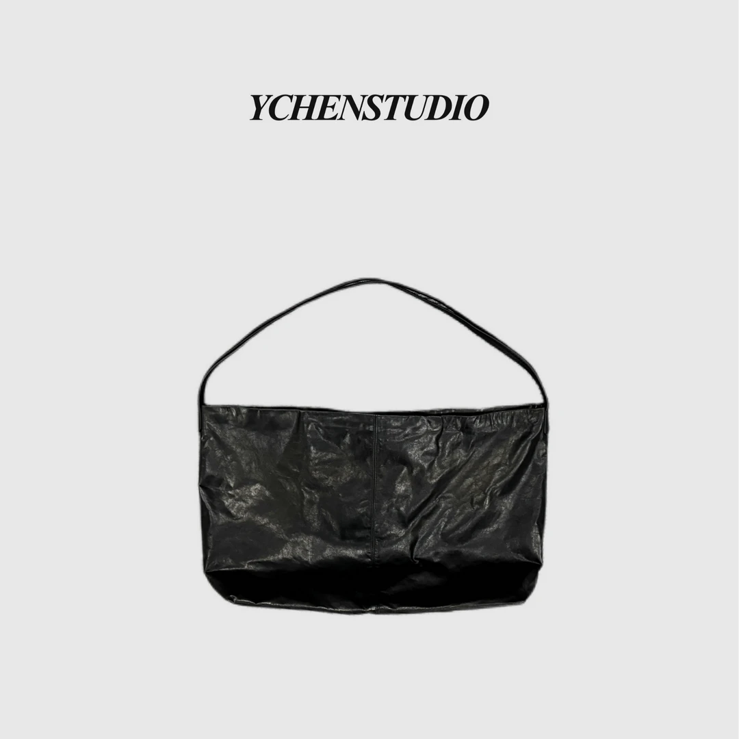 YC【黑曜石】时尚防水黑色单肩便携式包包1420B