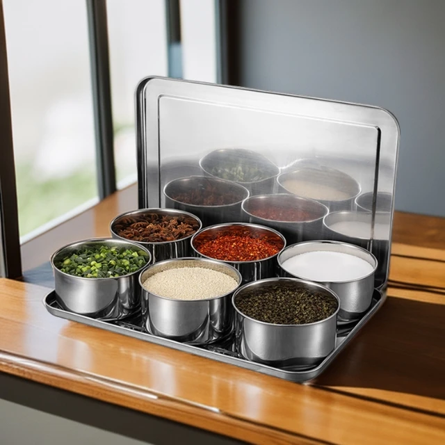 商用调料盒套装不锈钢调味罐大容量厨房餐饮酒店食堂专用带盖料缸