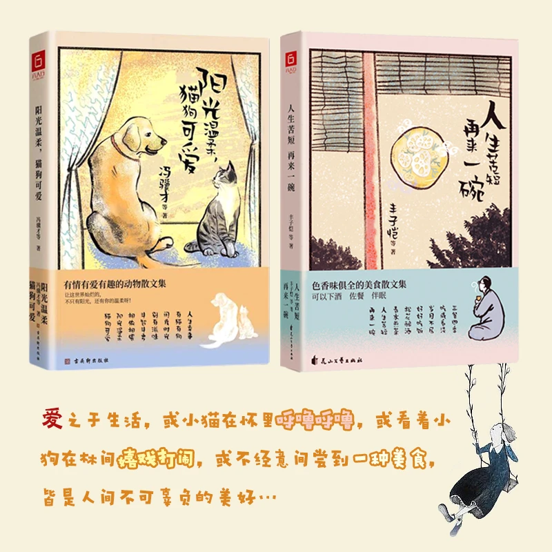 阳光温柔猫狗可爱人生苦短再来一碗汪曾祺丰子恺生活暖心趣味散文