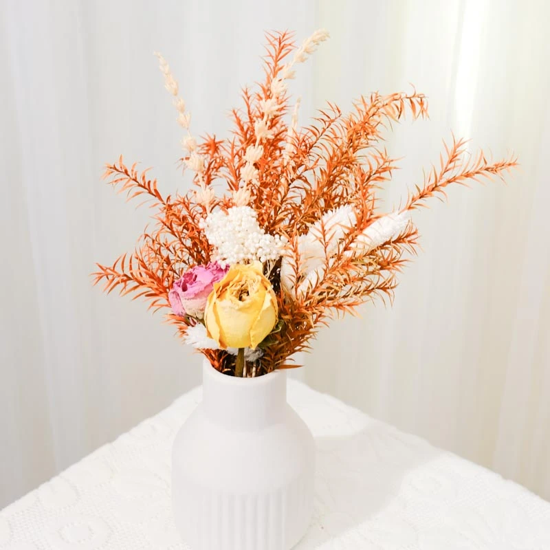 「秀玫」卧室茶几书房轻奢现代中国风家居装饰干花永生花家居摆件