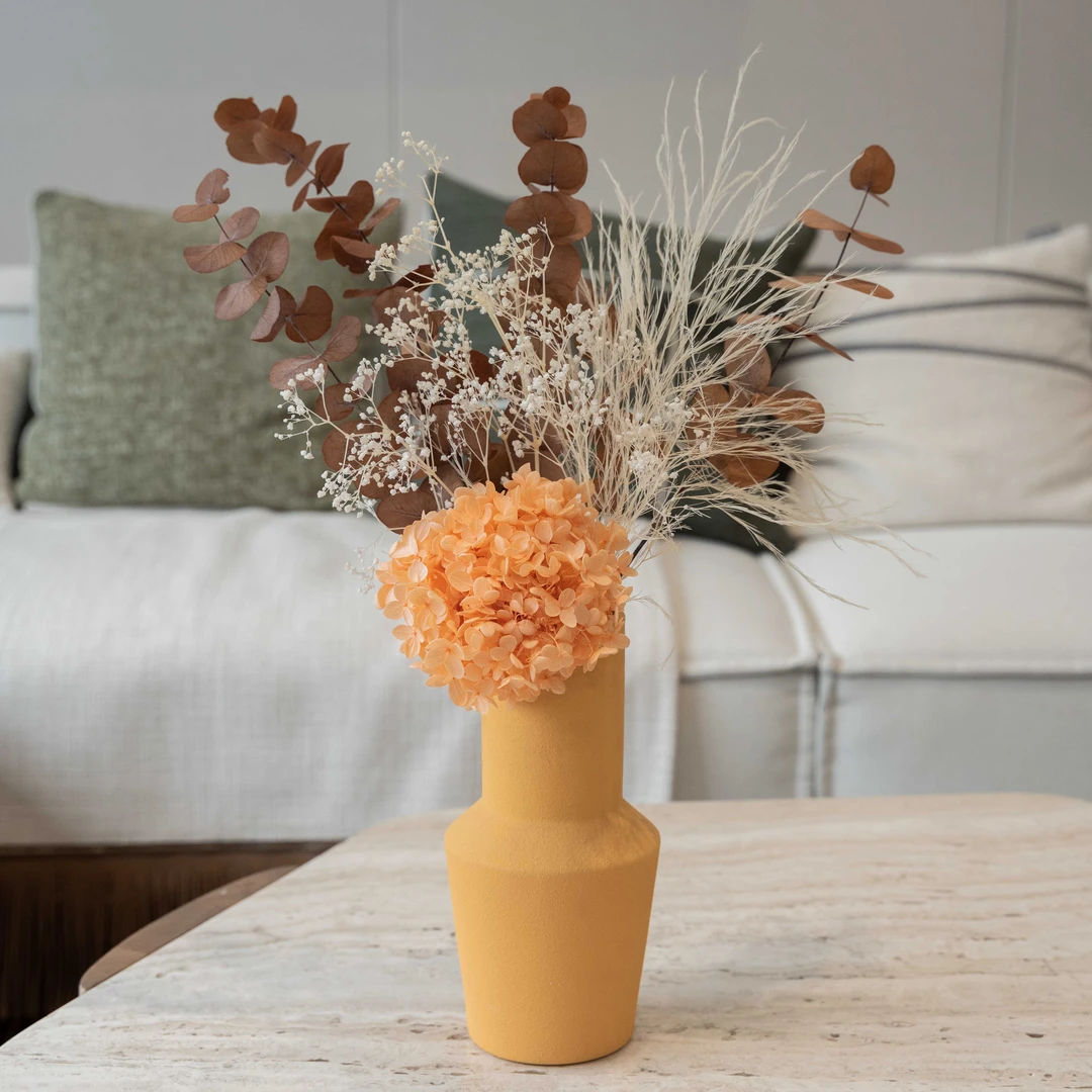 【热忱】原木日式简约餐桌茶几边几桌面百搭干花永生花家居装饰摆件