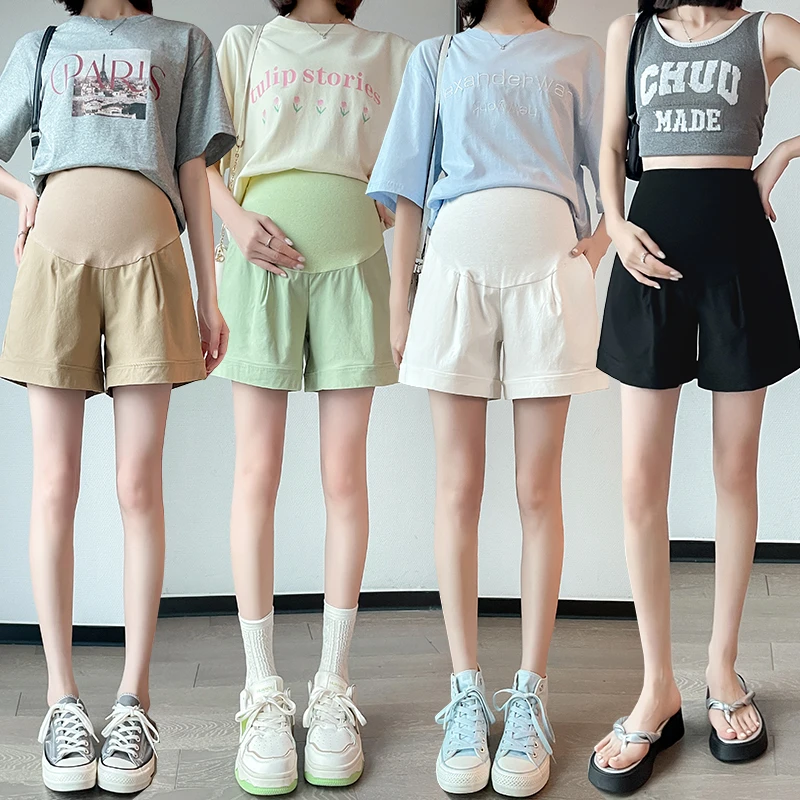 孕妇裤夏季新款A字宽松托福三分裤外穿时尚百搭直筒短裤潮