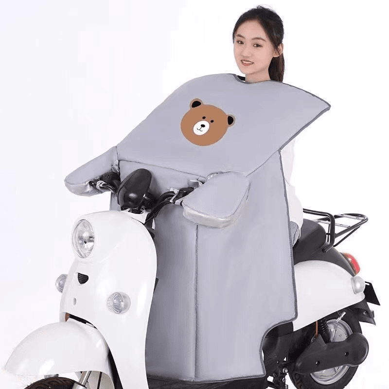 2023新款爆款电动摩托车挡风被冬季加厚加绒保暖电车挡风罩防水