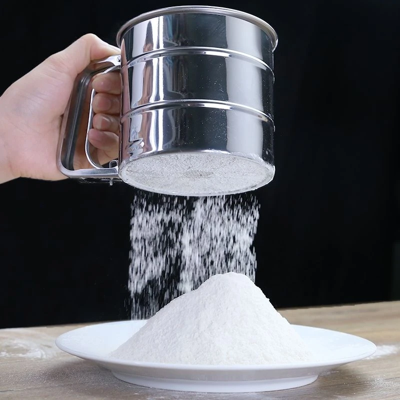 手持筛网杯式面粉筛半自动糖粉筛不锈钢箩面筛超细筛子家用烘焙筛