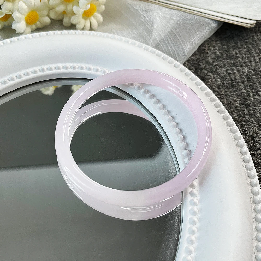 手镯贵妃粉色奢华 圈口60-61mm粗约8mm手环送女生妈妈女友