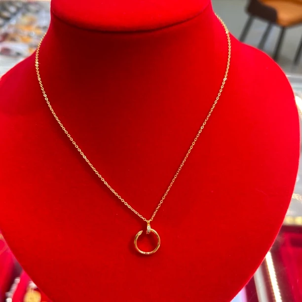 坠链均足银 足银6940项链包金