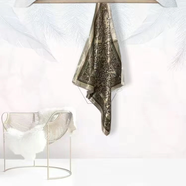 裹胸腰果花胸巾职业丝巾银行空姐酒店制服抹胸方巾领巾围巾印花