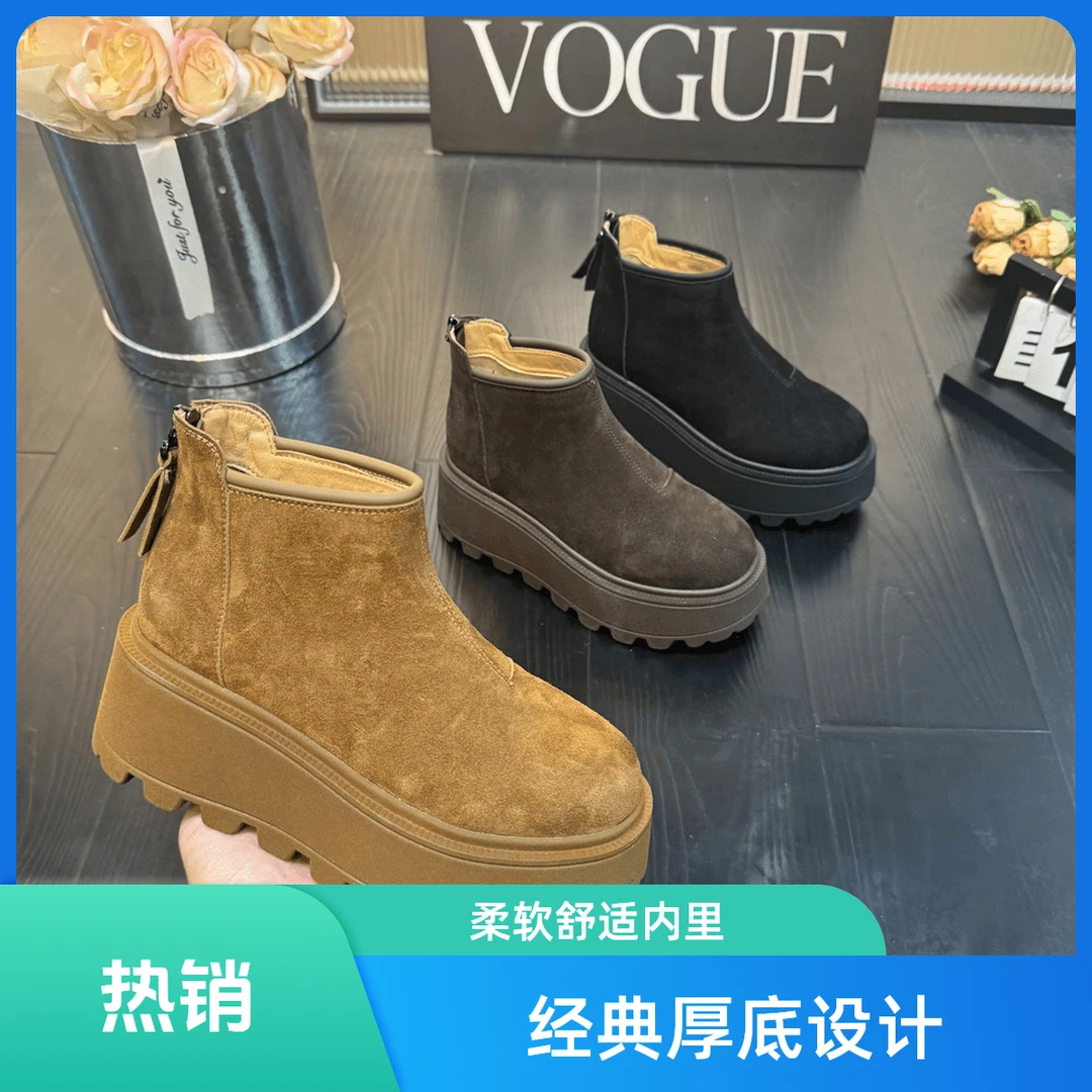 千之恋C增高7CM2025现货早秋时尚百搭高级感厚底气质女鞋