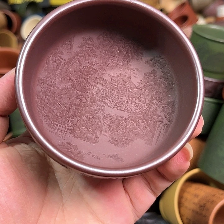 紫砂茶杯全手工紫砂主人杯